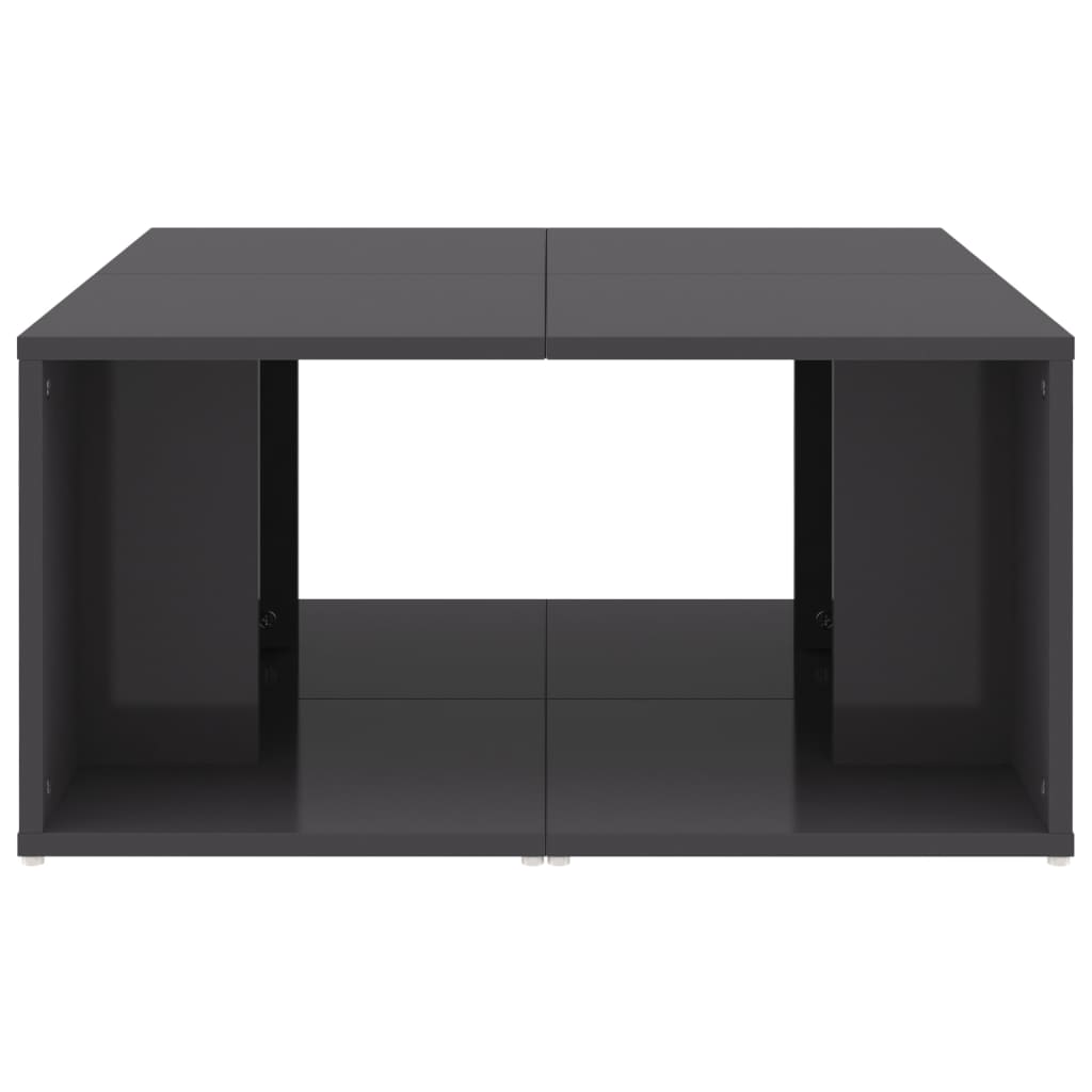 vidaXL Măsuțe de cafea, 4 buc., gri extralucios, 33x33x33 cm vidaXL Măsuțe de cafea, 4 buc., gri extralucios, 33x33x33 cm