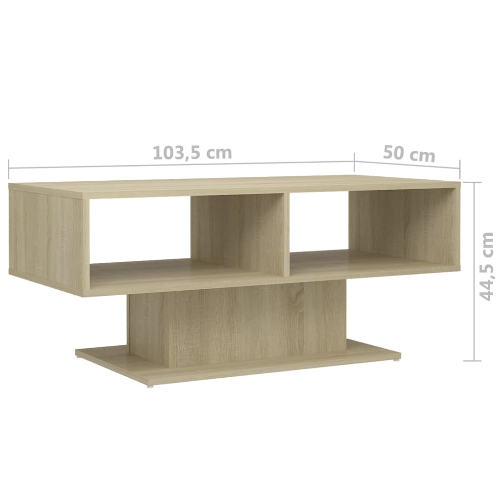 vidaXL Măsuță de cafea, stejar Sonoma, 103,5x50x44,5cm, lemn prelucrat vidaXL Măsuță de cafea, stejar Sonoma, 103,5x50x44,5cm, lemn prelucrat