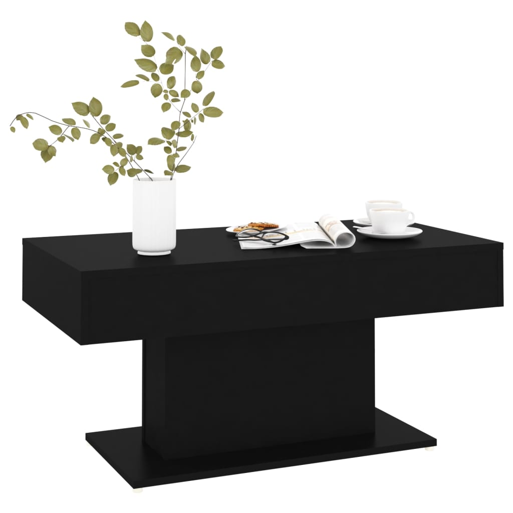 vidaXL Măsuță de cafea, negru, 96x50x45 cm, lemn prelucrat