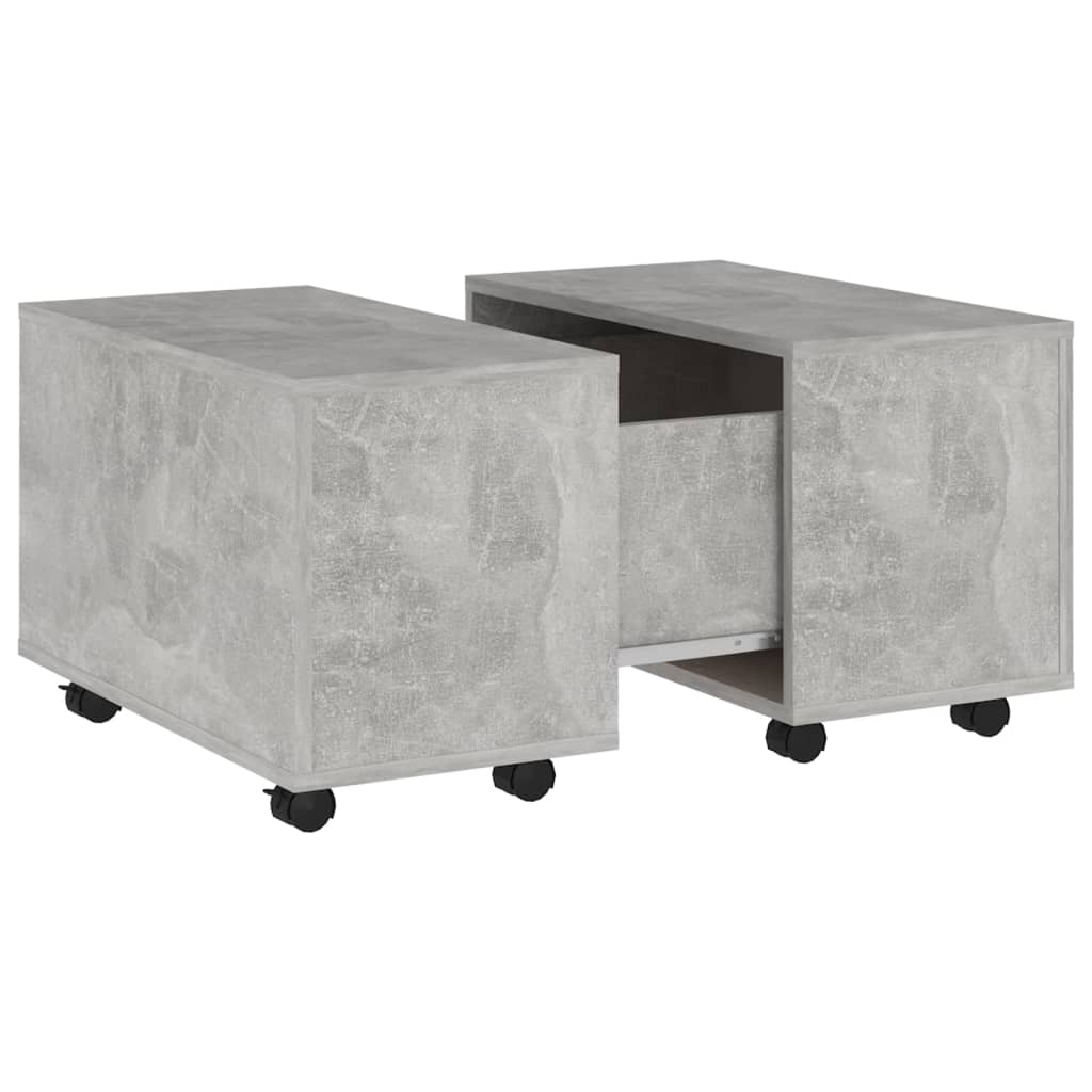 vidaXL Măsuță de cafea, gri beton, 60x60x38 cm, lemn prelucrat vidaXL Măsuță de cafea, gri beton, 60x60x38 cm, lemn prelucrat