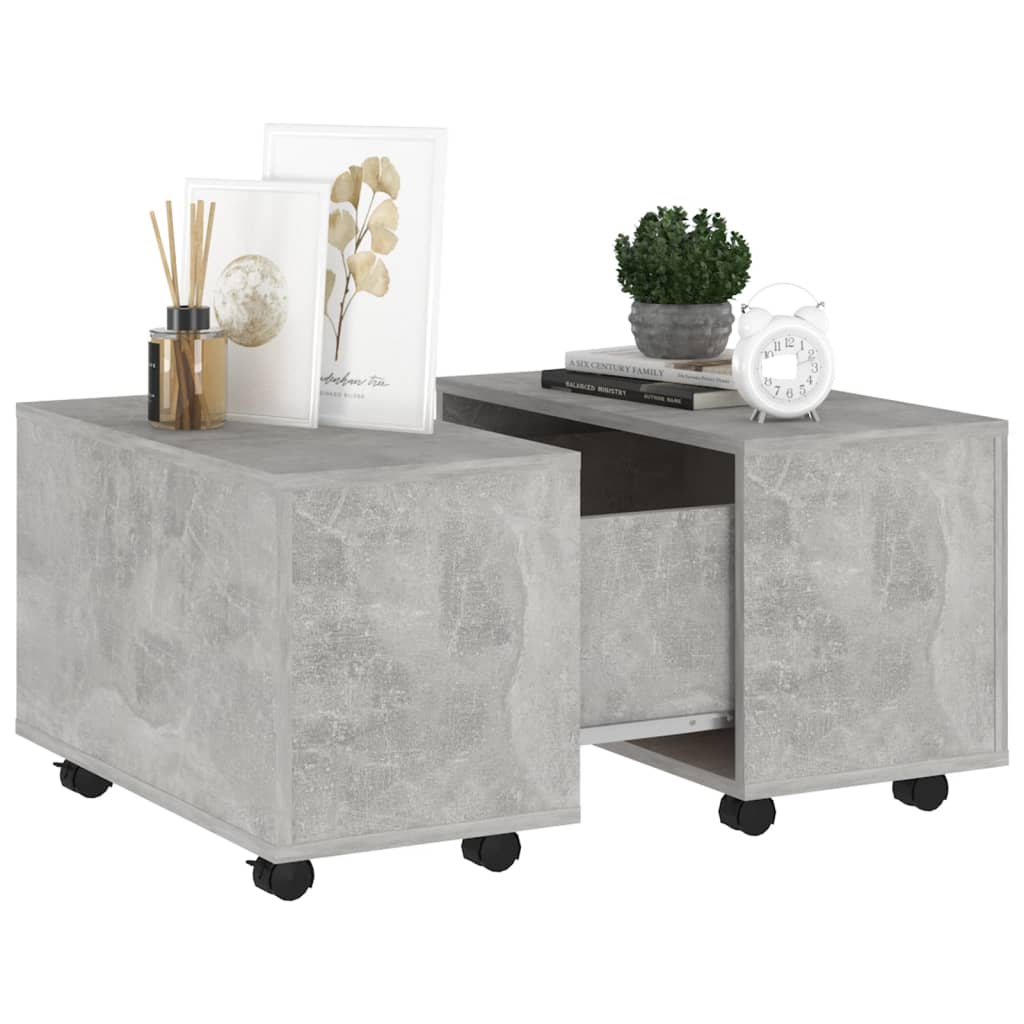 vidaXL Măsuță de cafea, gri beton, 60x60x38 cm, lemn prelucrat vidaXL Măsuță de cafea, gri beton, 60x60x38 cm, lemn prelucrat
