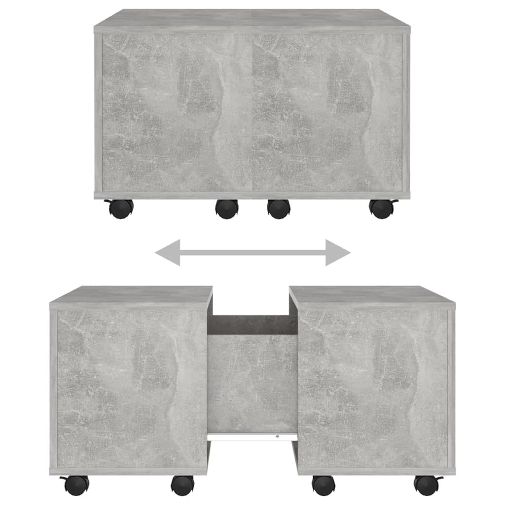 vidaXL Măsuță de cafea, gri beton, 60x60x38 cm, lemn prelucrat vidaXL Măsuță de cafea, gri beton, 60x60x38 cm, lemn prelucrat