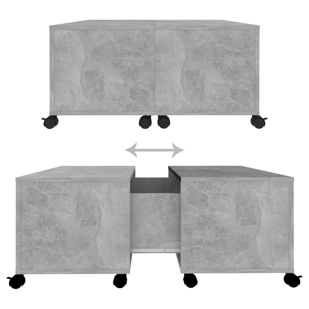 vidaXL Măsuță de cafea, gri beton , 75x75x38 cm, lemn prelucrat vidaXL Măsuță de cafea, gri beton , 75x75x38 cm, lemn prelucrat
