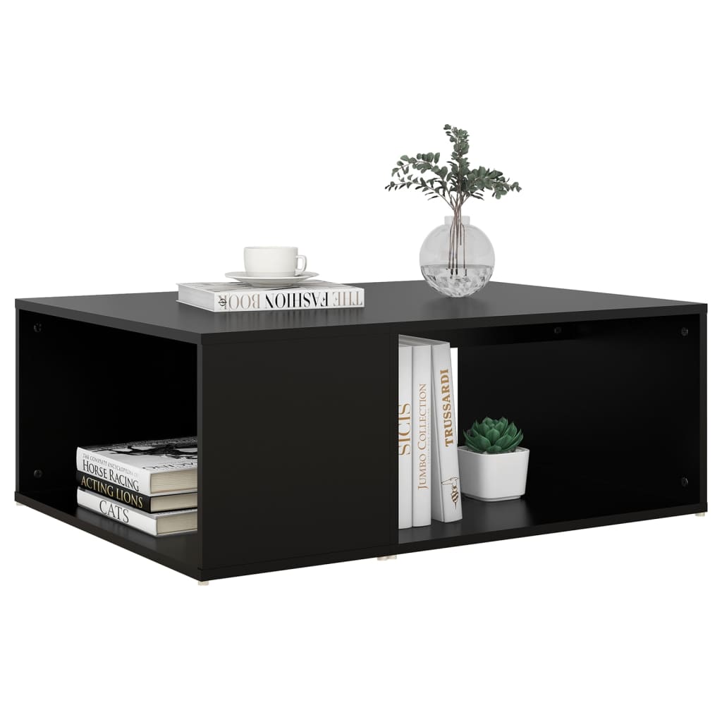 vidaXL Măsuță de cafea, negru , 90x67x33 cm, lemn prelucrat vidaXL Măsuță de cafea, negru , 90x67x33 cm, lemn prelucrat