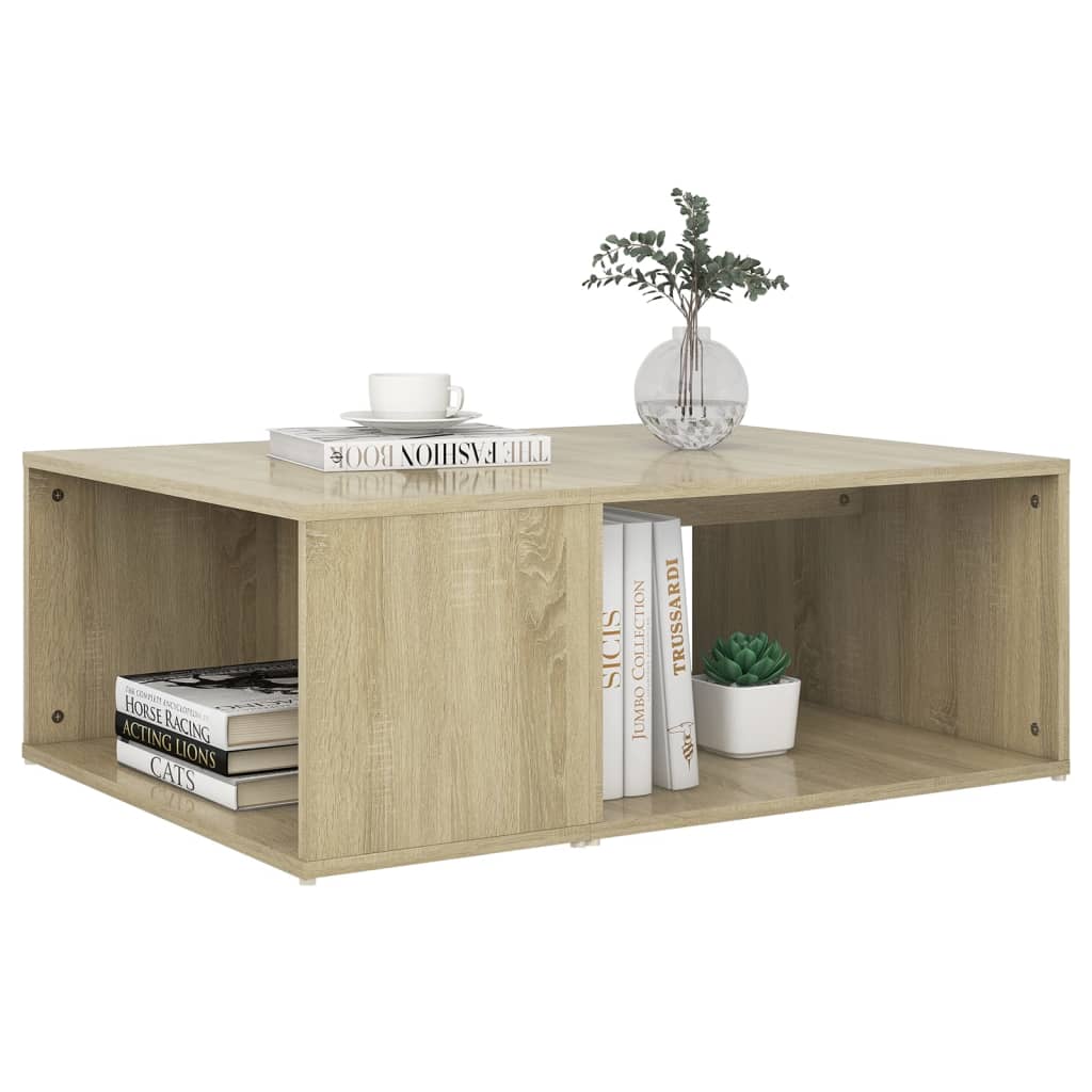vidaXL Măsuță de cafea alb și stejar Sonoma 90x67x33 cm lemn prelucrat vidaXL Măsuță de cafea alb și stejar Sonoma 90x67x33 cm lemn prelucrat