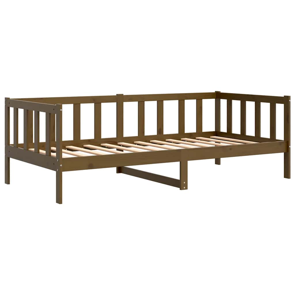 vidaXL Pat de zi, 90x200 cm, maro miere, lemn masiv de pin vidaXL Pat de zi, 90x200 cm, maro miere, lemn masiv de pin