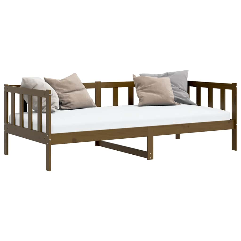 vidaXL Pat de zi, 90x200 cm, maro miere, lemn masiv de pin vidaXL Pat de zi, 90x200 cm, maro miere, lemn masiv de pin