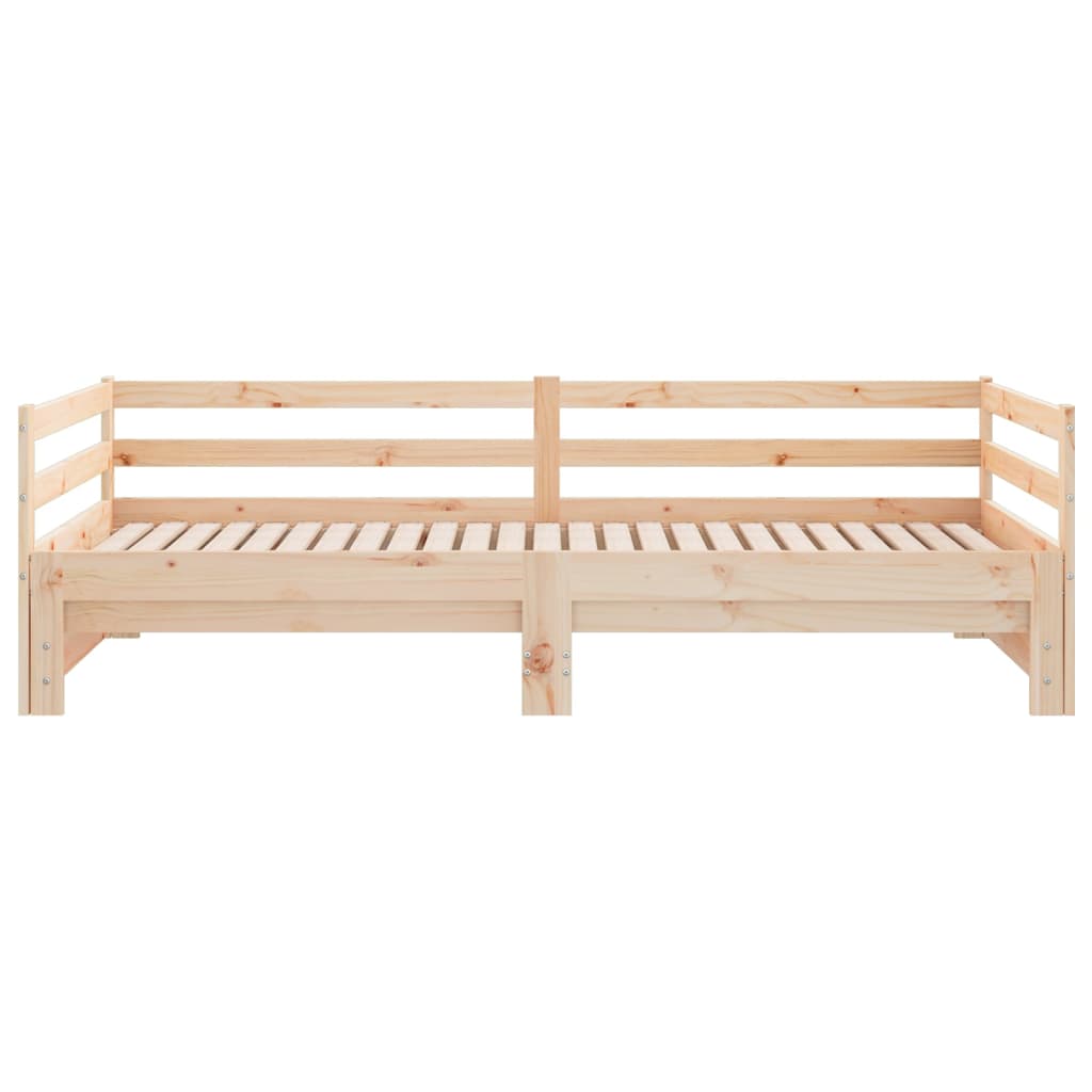 vidaXL Pat de zi extensibil, 2x(90x200) cm, lemn masiv de pin