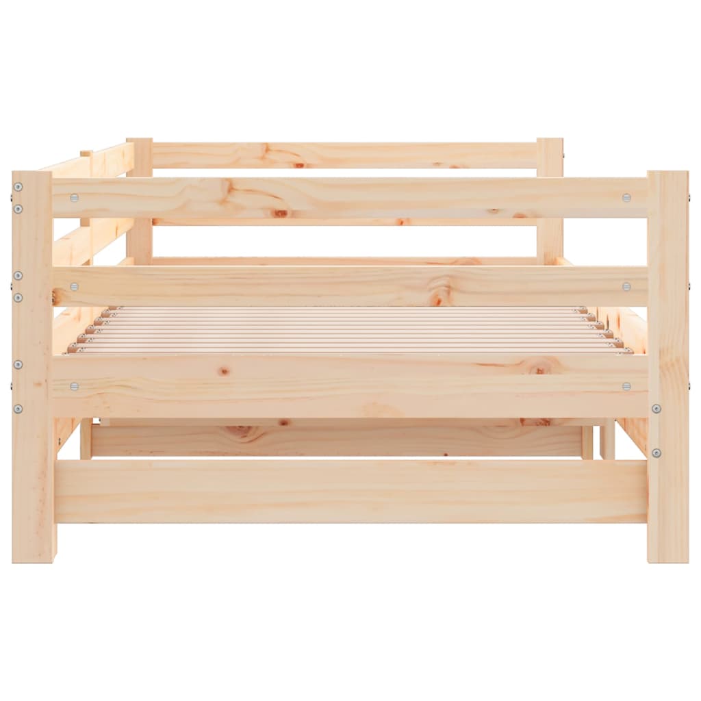 vidaXL Pat de zi extensibil, 2x(90x200) cm, lemn masiv de pin