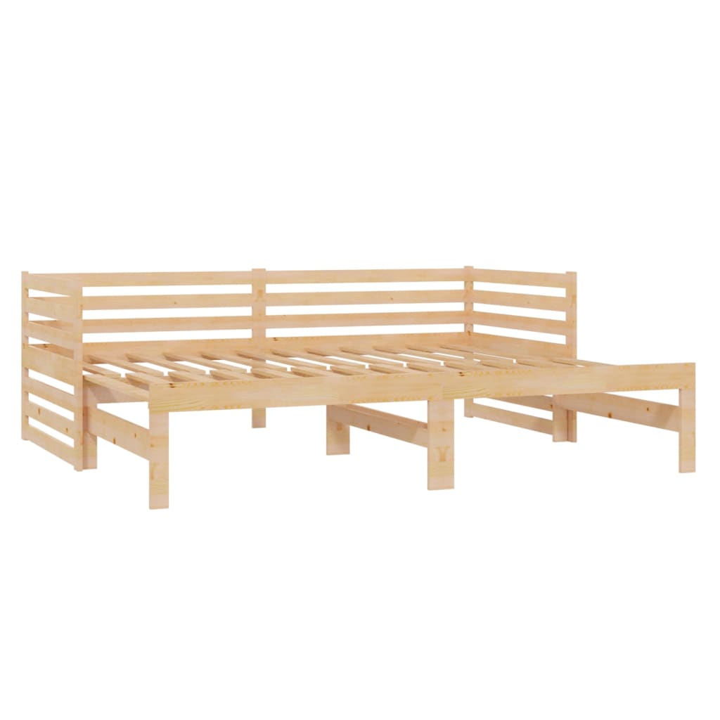 vidaXL Pat extensibil de zi, 2x(90x200) cm, lemn masiv de pin