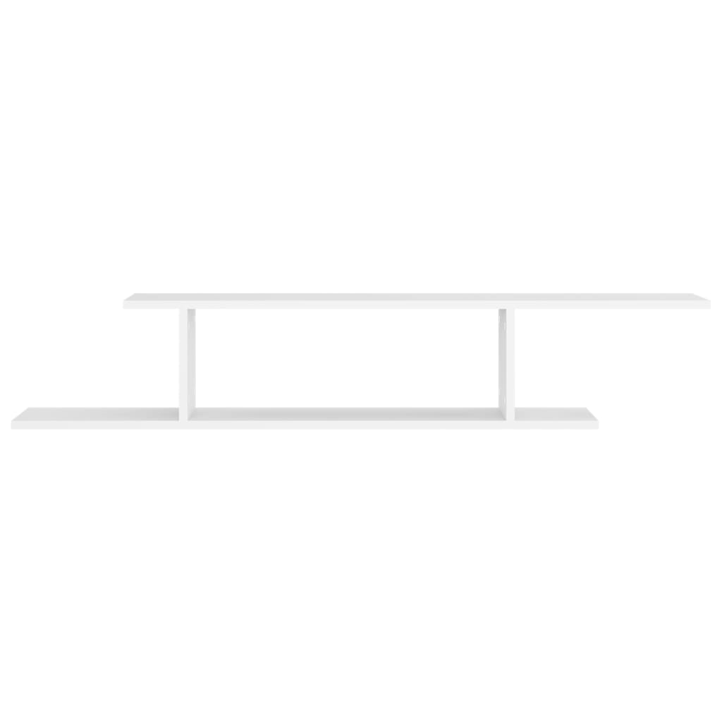 vidaXL Raft TV cu montaj pe perete, alb, 125x18x23 cm, lemn prelucrat vidaXL Raft TV cu montaj pe perete, alb, 125x18x23 cm, lemn prelucrat