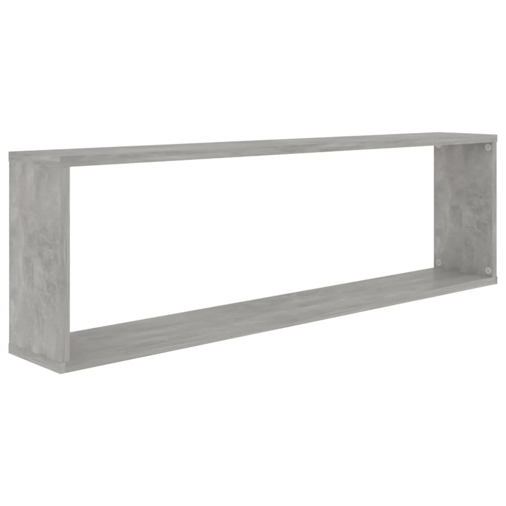 vidaXL Rafturi de perete cub, 2 buc., gri beton, 100x15x30 cm, PAL vidaXL Rafturi de perete cub, 2 buc., gri beton, 100x15x30 cm, PAL