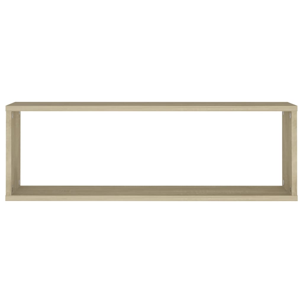vidaXL Rafturi de perete cub, 4 buc., stejar sonoma, 80x15x26,5cm lemn
