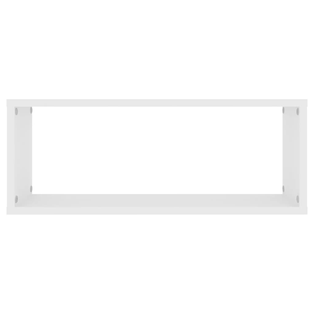 vidaXL Rafturi de perete cub 2 bucăți alb 60x15x23 cm lemn prelucrat vidaXL Rafturi de perete cub 2 bucăți alb 60x15x23 cm lemn prelucrat