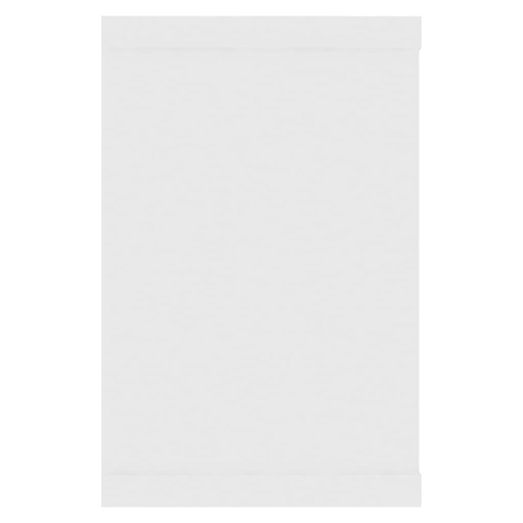 vidaXL Rafturi de perete cub, 4 buc., alb, 60x15x23 cm, lemn prelucrat