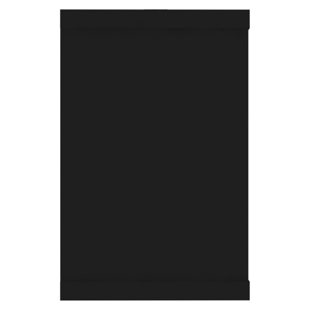 vidaXL Rafturi de perete cub 2 buc. negru 60x15x23 cm lemn prelucrat vidaXL Rafturi de perete cub 2 buc. negru 60x15x23 cm lemn prelucrat