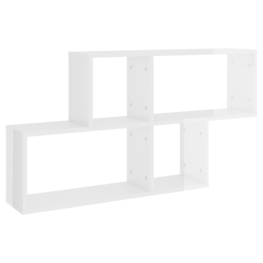 vidaXL Raft de perete, alb extralucios, 100x18x53 cm, PAL vidaXL Raft de perete, alb extralucios, 100x18x53 cm, PAL