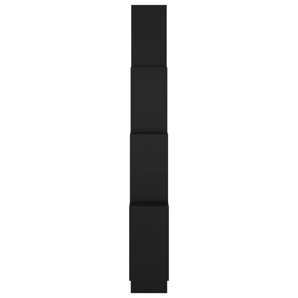 vidaXL Raft de perete cub, negru, 90x15x119 cm, PAL vidaXL Raft de perete cub, negru, 90x15x119 cm, PAL