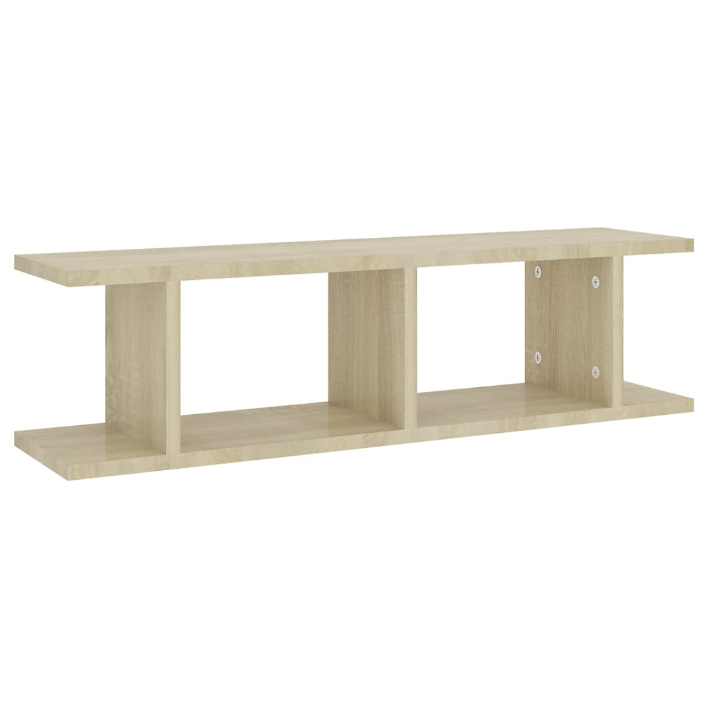 vidaXL Rafturi de perete, 2 buc., stejar sonoma, 75x18x20 cm, lemn