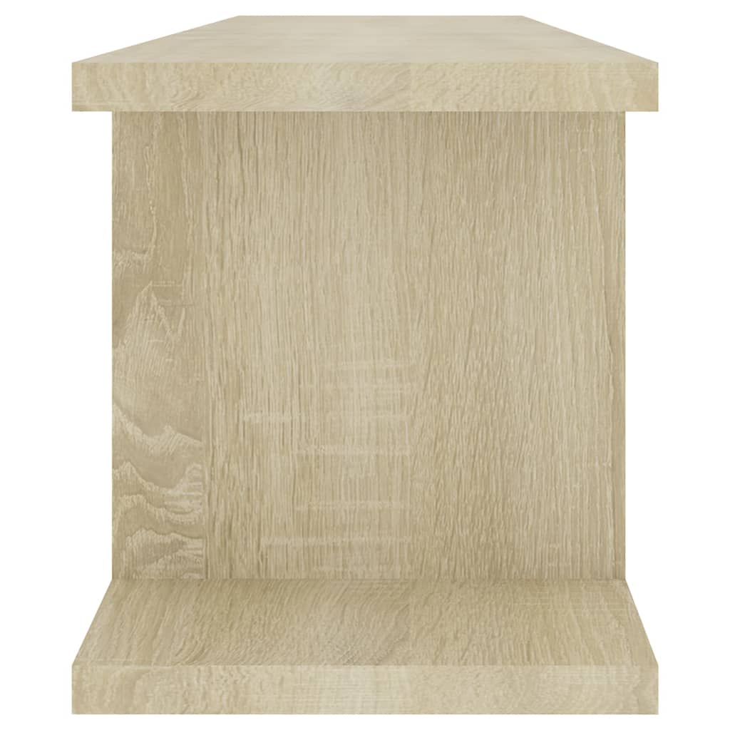 vidaXL Rafturi de perete, 2 buc., stejar sonoma, 75x18x20 cm, lemn