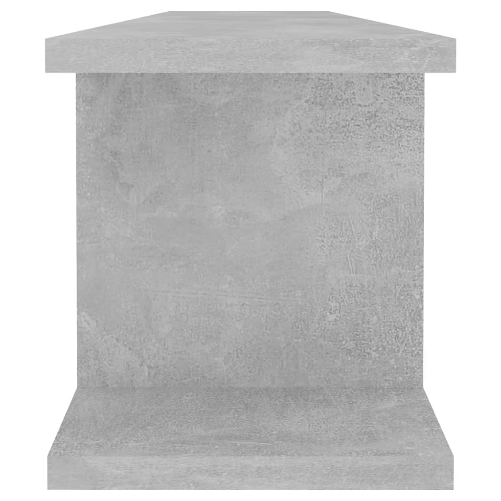 vidaXL Rafturi de perete, 2 bucâți, gri beton, 90x18x20 cm, PAL