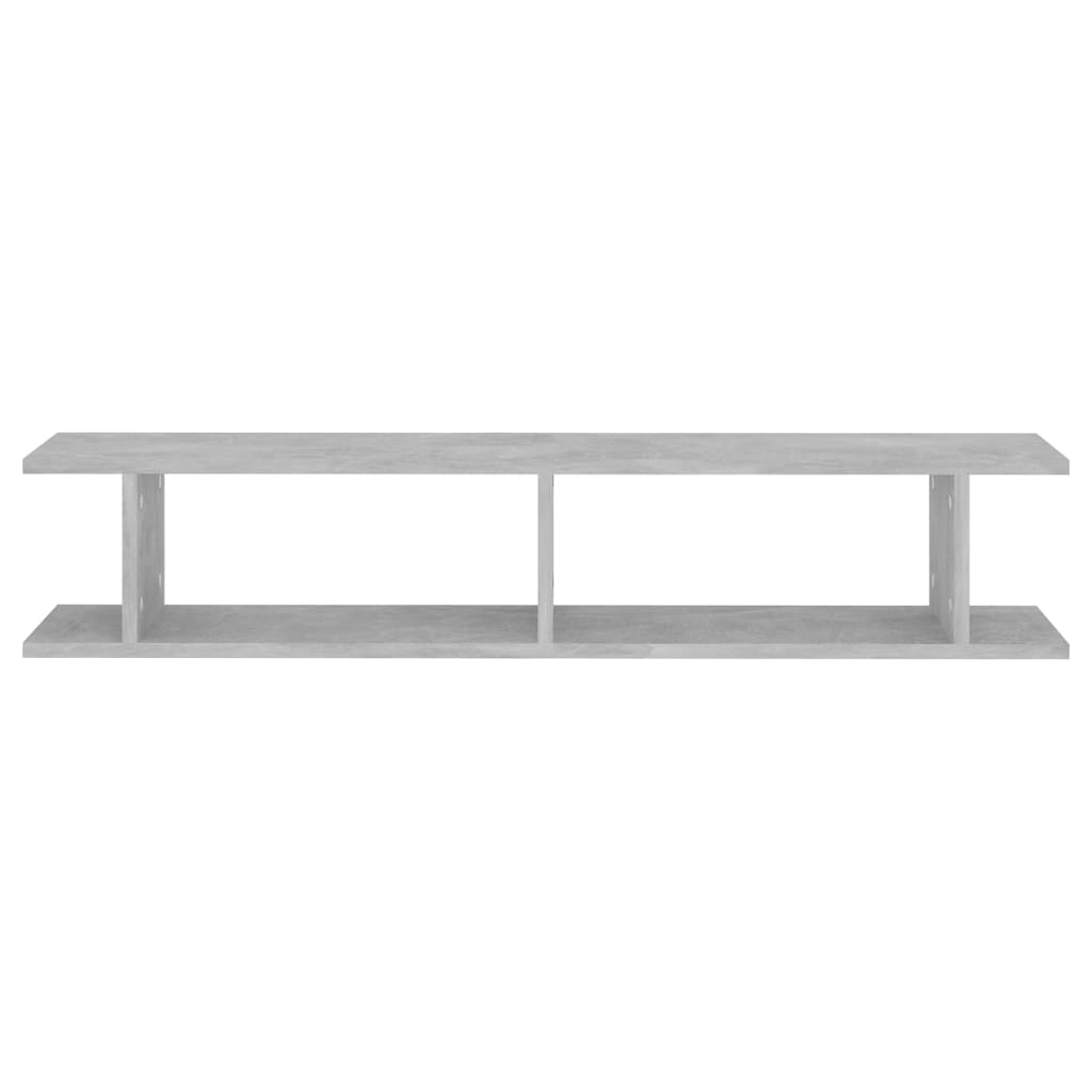vidaXL Rafturi de perete, 2 buc., gri beton, 105x18x20 cm, PAL