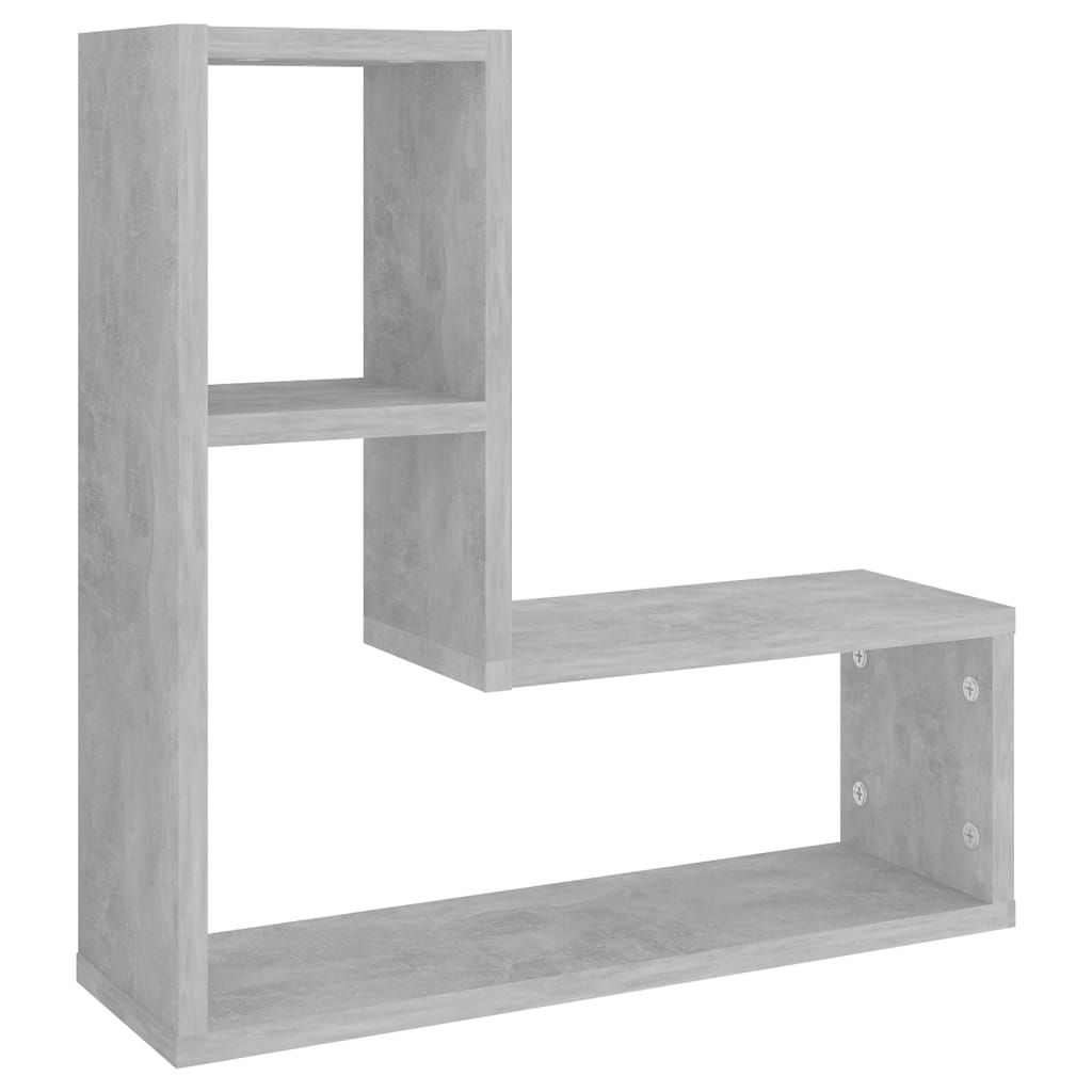 vidaXL Rafturi de perete, 2 buc., gri beton, 50x15x50 cm, PAL vidaXL Rafturi de perete, 2 buc., gri beton, 50x15x50 cm, PAL