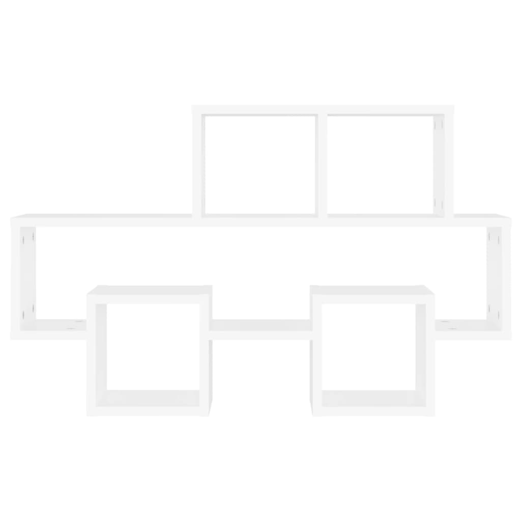 vidaXL Raft de perete în formă de mașină alb 82x15x51cm lemn prelucrat