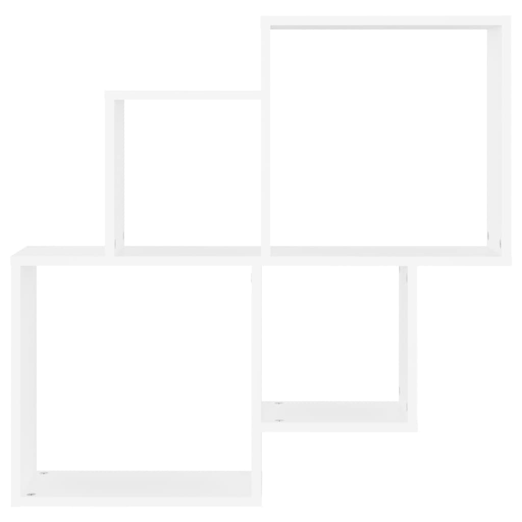 vidaXL Raft de perete cub, alb, 80x15x78,5 cm PAL vidaXL Raft de perete cub, alb, 80x15x78,5 cm PAL
