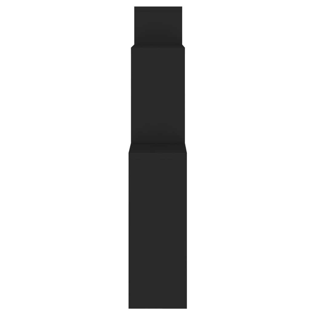vidaXL Raft de perete cub, negru, 80x15x78,5 cm, PAL vidaXL Raft de perete cub, negru, 80x15x78,5 cm, PAL