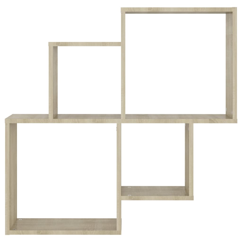 vidaXL Raft de perete cub, stejar sonoma, 80x15x78,5cm, lemn prelucrat vidaXL Raft de perete cub, stejar sonoma, 80x15x78,5cm, lemn prelucrat