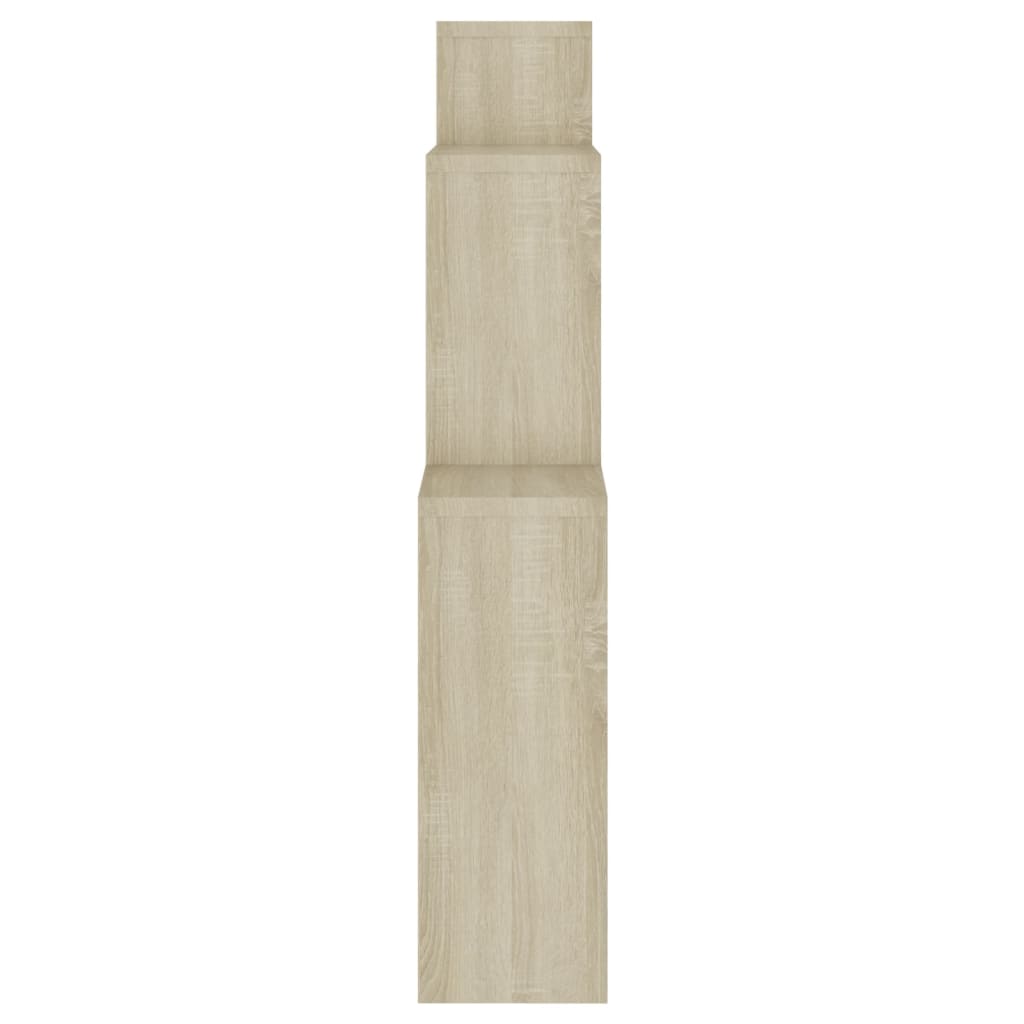 vidaXL Raft de perete cub, stejar sonoma, 80x15x78,5cm, lemn prelucrat vidaXL Raft de perete cub, stejar sonoma, 80x15x78,5cm, lemn prelucrat
