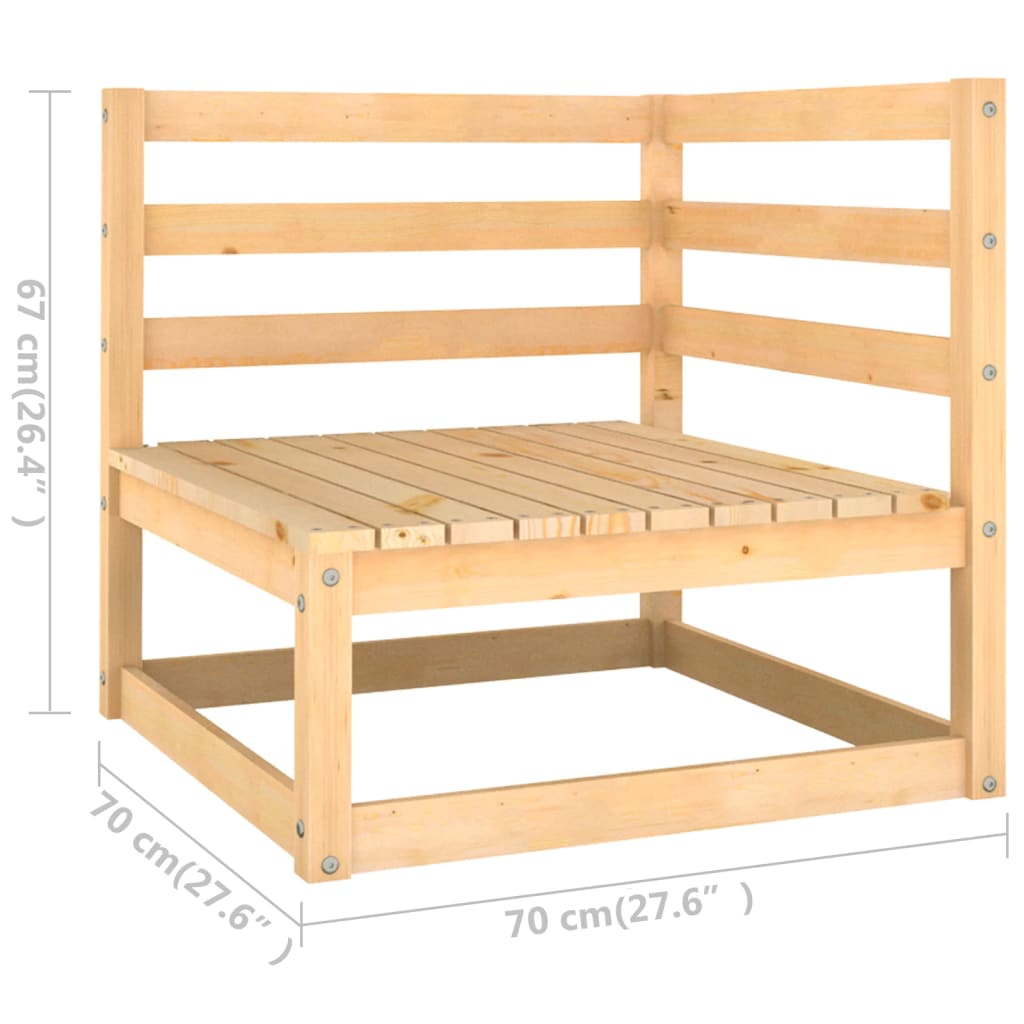 vidaXL Set mobilier de grădină cu perne, 2 piese, lemn masiv de pin vidaXL Set mobilier de grădină cu perne, 2 piese, lemn masiv de pin