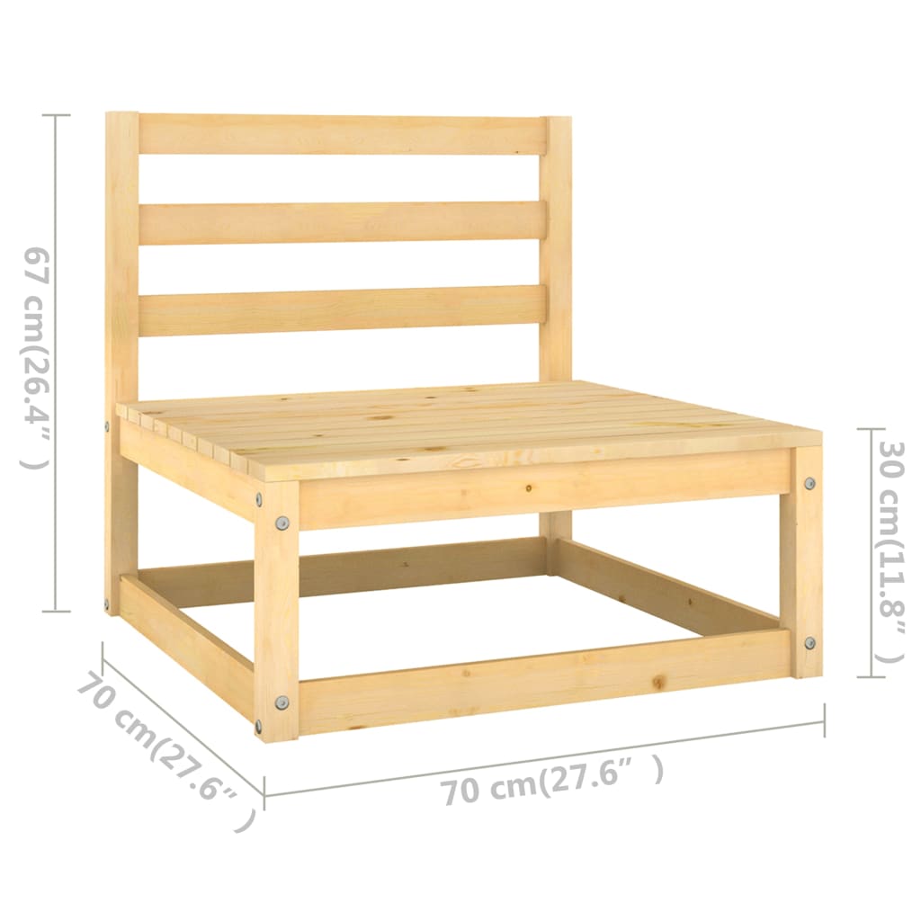 vidaXL Set mobilier de grădină cu perne, 3 piese, lemn masiv de pin vidaXL Set mobilier de grădină cu perne, 3 piese, lemn masiv de pin