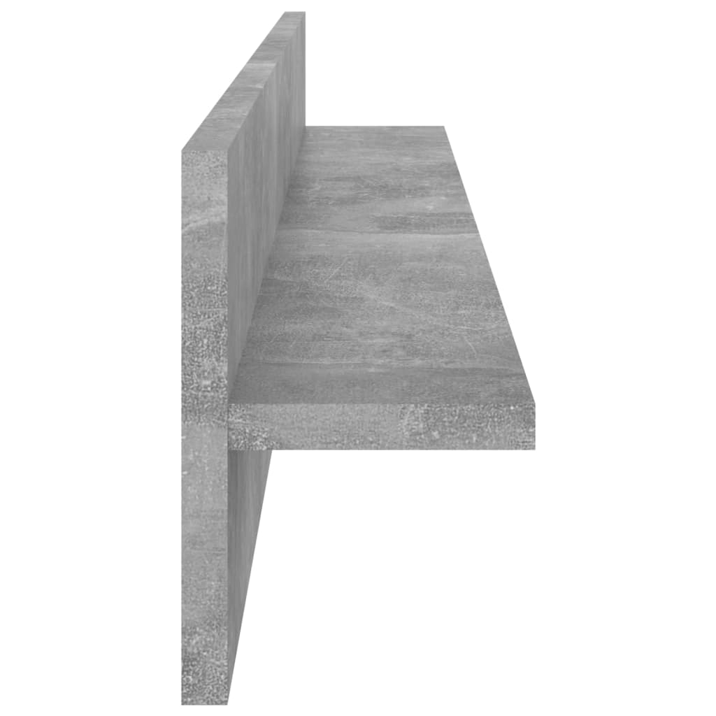 vidaXL Rafturi de perete 2 buc. gri beton 80x11,5x18 cm lemn prelucrat vidaXL Rafturi de perete 2 buc. gri beton 80x11,5x18 cm lemn prelucrat