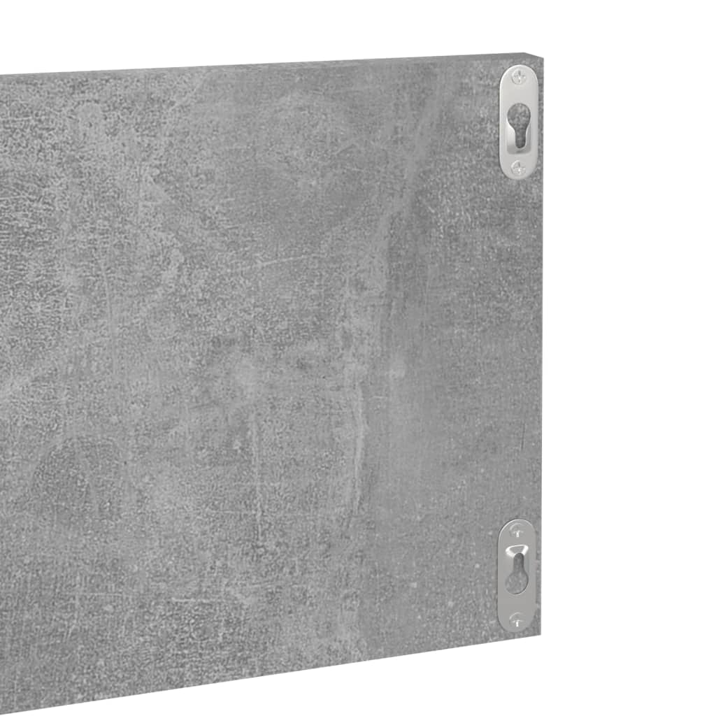 vidaXL Rafturi de perete 2 buc. gri beton 80x11,5x18 cm lemn prelucrat vidaXL Rafturi de perete 2 buc. gri beton 80x11,5x18 cm lemn prelucrat