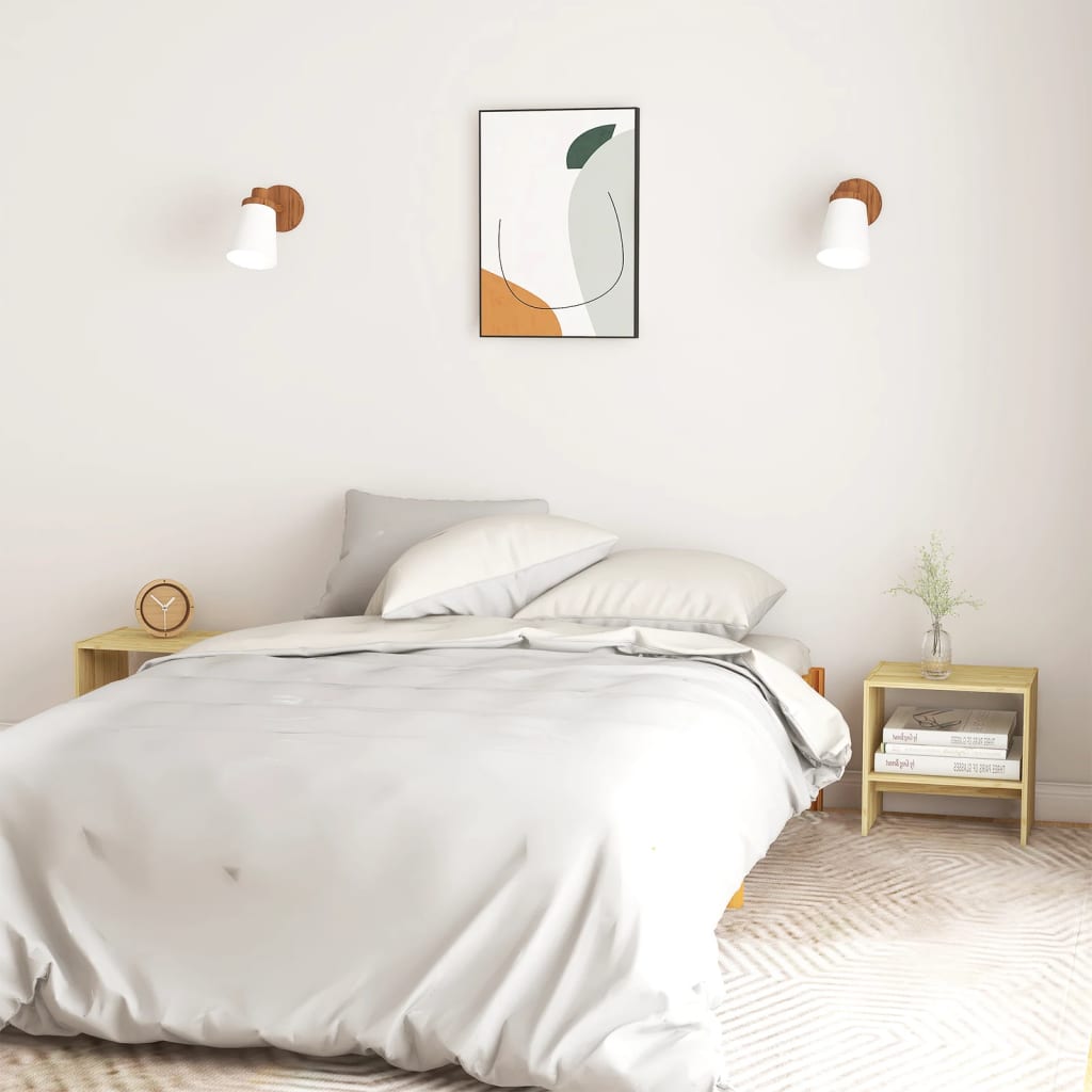vidaXL Noptiere, 2 buc., 40x30,5x40 cm, lemn masiv de pin