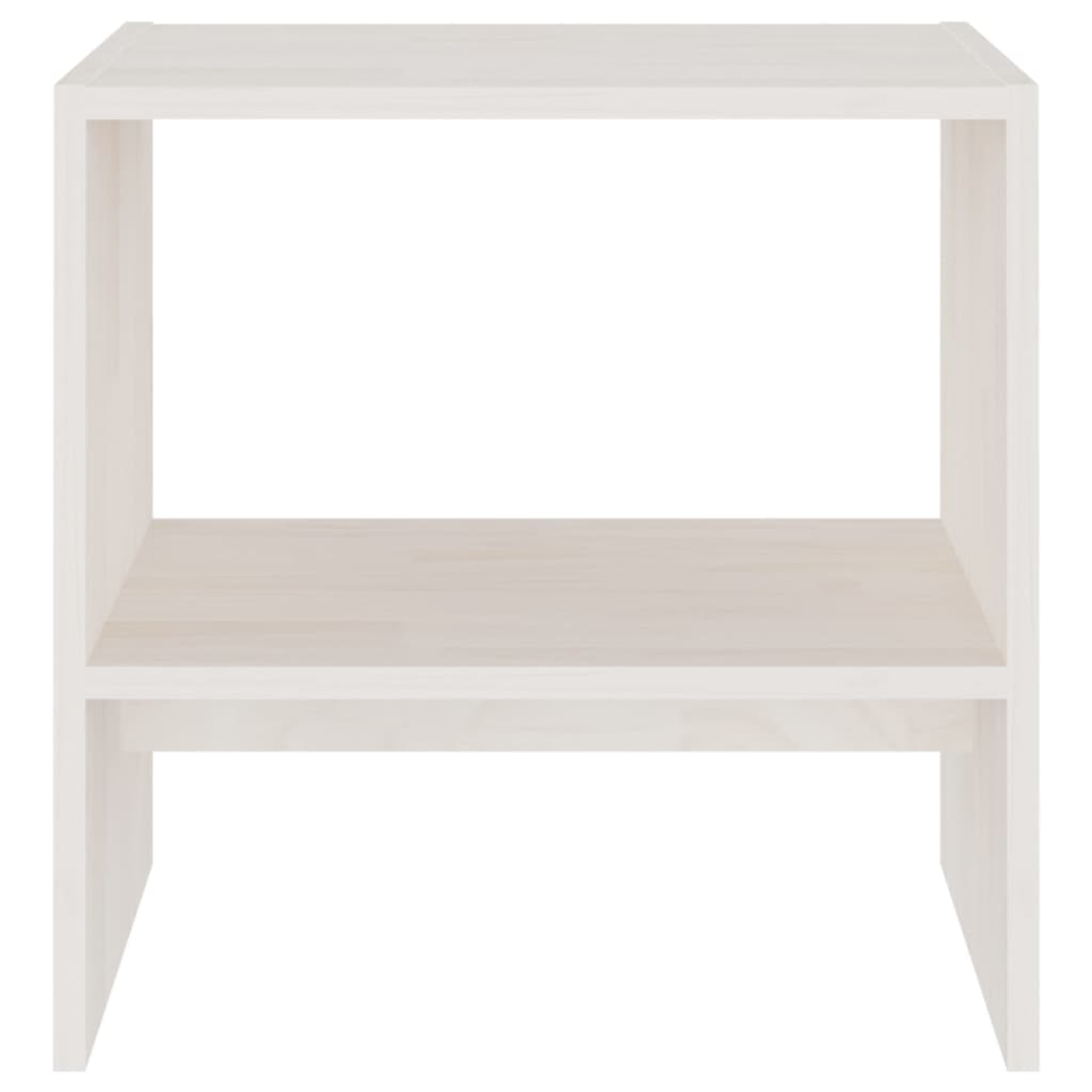vidaXL Noptiere, alb, 2 buc., 40x30,5x40 cm, lemn masiv de pin vidaXL Noptiere, alb, 2 buc., 40x30,5x40 cm, lemn masiv de pin