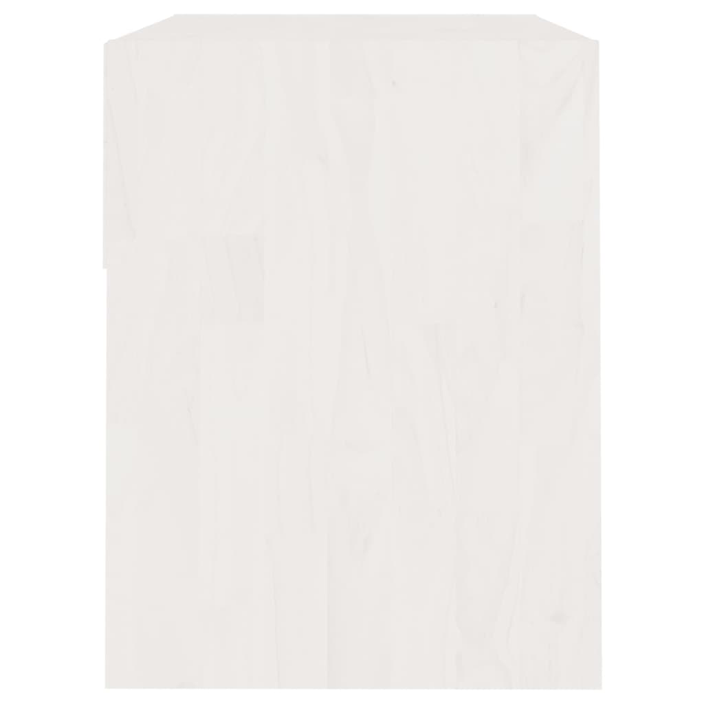 vidaXL Noptiere, 2 buc., alb, 40x31x40 cm, lemn masiv de pin