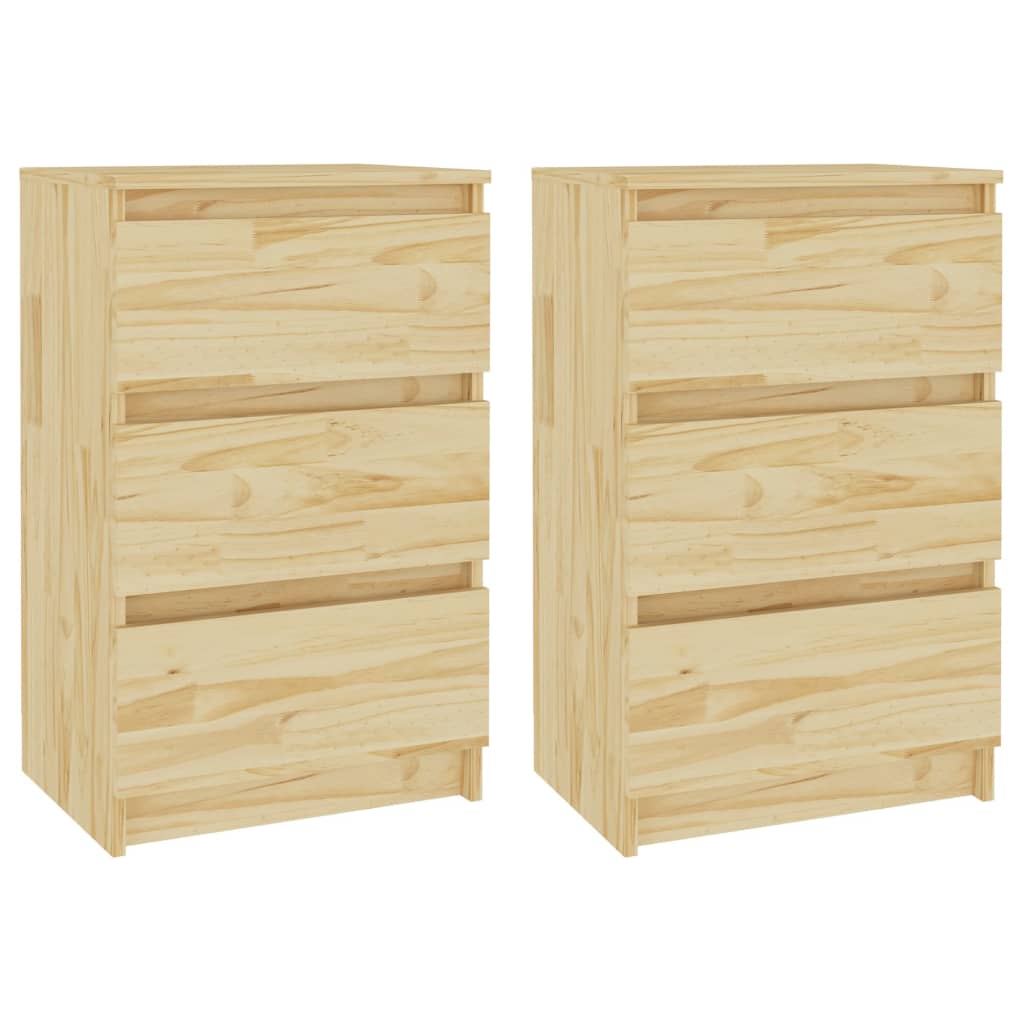 vidaXL Noptiere, 2 buc., 40x29,5x64 cm, lemn masiv de pin