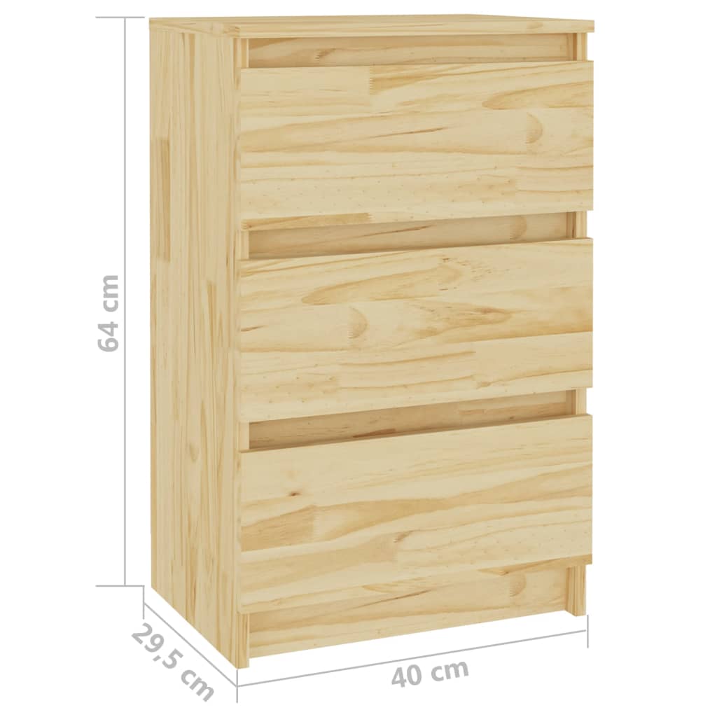 vidaXL Noptiere, 2 buc., 40x29,5x64 cm, lemn masiv de pin