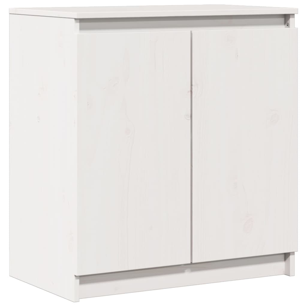 vidaXL Dulap lateral, alb, 60x36x65 cm, lemn masiv de pin vidaXL Dulap lateral, alb, 60x36x65 cm, lemn masiv de pin