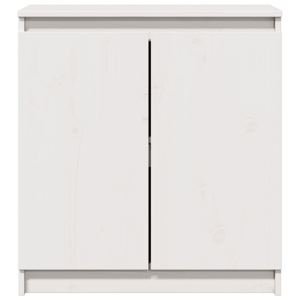 vidaXL Dulap lateral, alb, 60x36x65 cm, lemn masiv de pin vidaXL Dulap lateral, alb, 60x36x65 cm, lemn masiv de pin