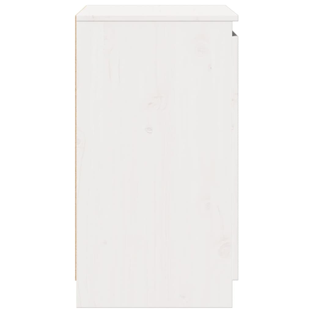 vidaXL Dulap lateral, alb, 60x36x65 cm, lemn masiv de pin vidaXL Dulap lateral, alb, 60x36x65 cm, lemn masiv de pin