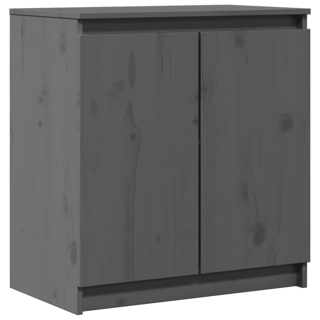 vidaXL Dulap lateral, gri, 60x36x65 cm, lemn masiv de pin