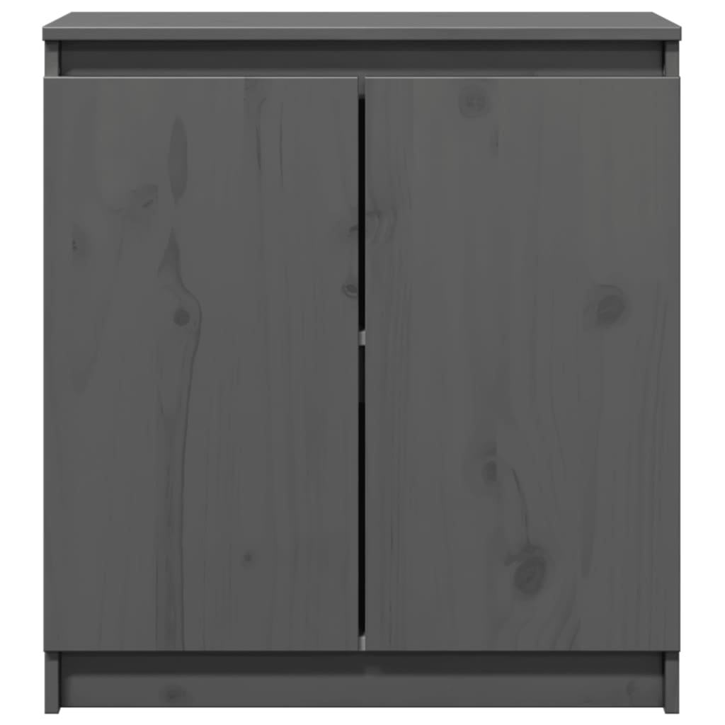 vidaXL Dulap lateral, gri, 60x36x65 cm, lemn masiv de pin