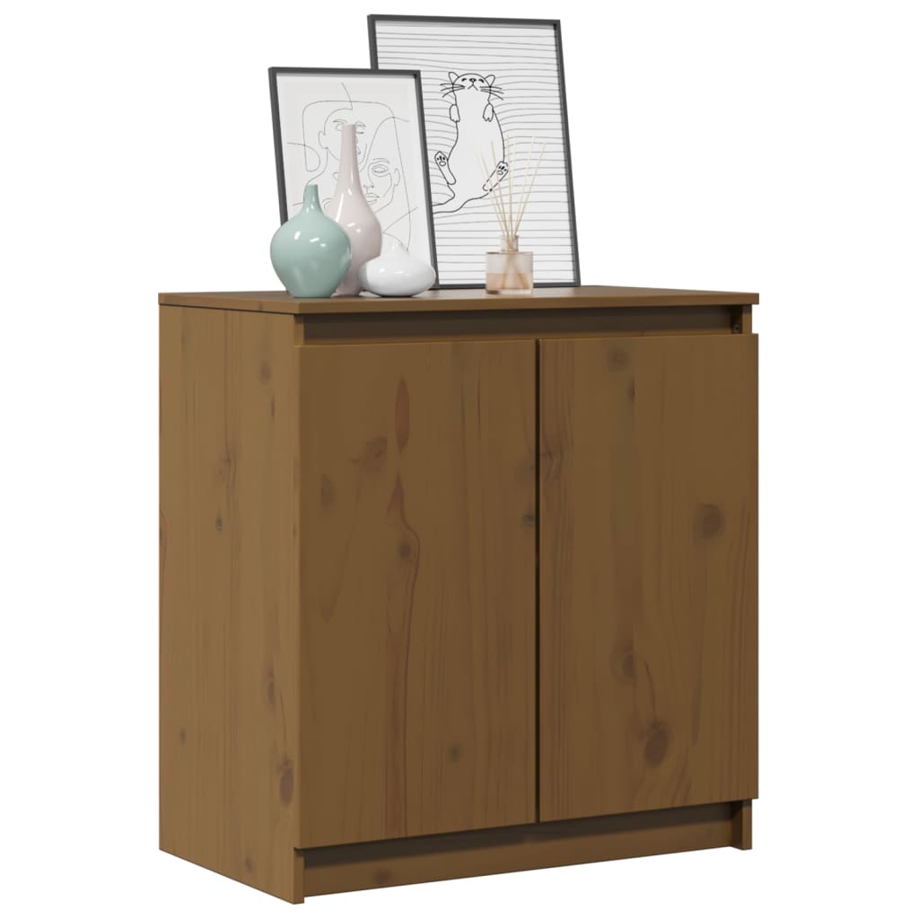 vidaXL Dulap lateral, maro miere, 60x36x65 cm, lemn masiv de pin