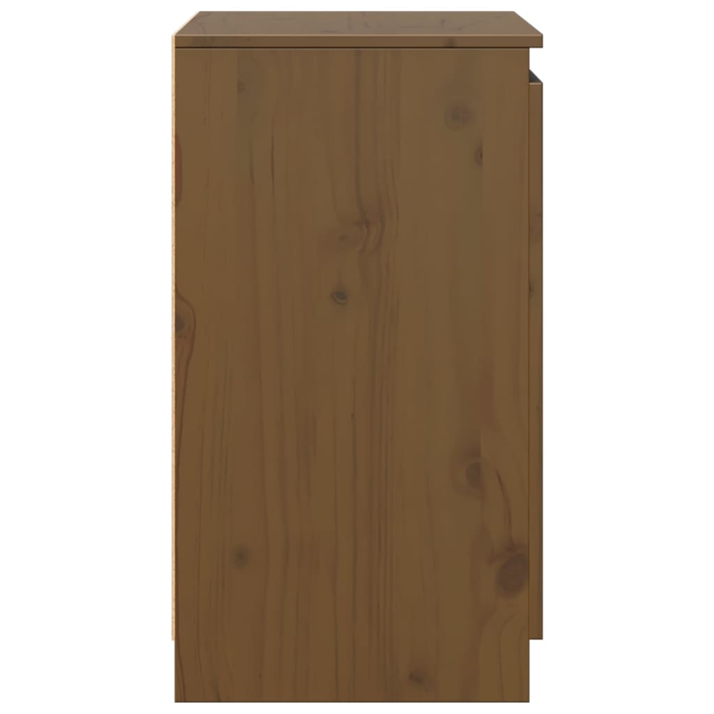 vidaXL Dulap lateral, maro miere, 60x36x65 cm, lemn masiv de pin