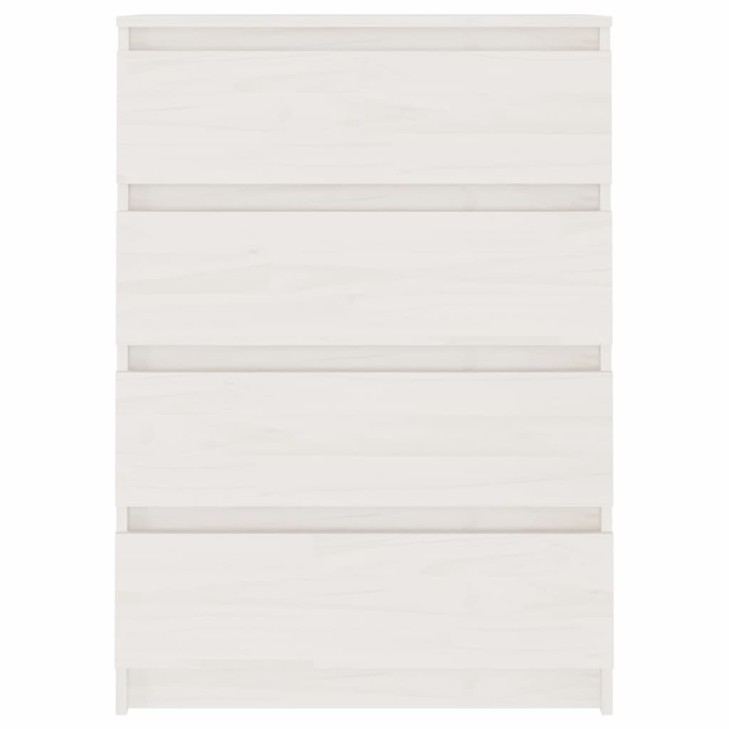 vidaXL Dulap lateral, alb, 60x36x84 cm, lemn masiv de pin
