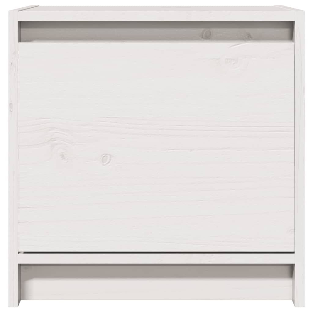 vidaXL Noptiere, 2 buc., alb, 40x30,5x40 cm, lemn masiv de pin